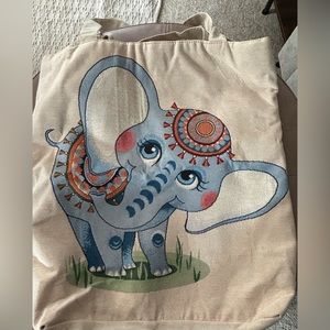 Cute elephant bag with zipper